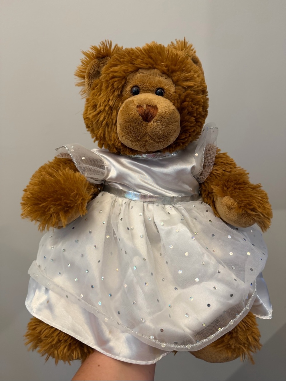 Build-A-Bear Workshop Wish Bear Vintage 2000 Brown Plush w/ Dress 15"
